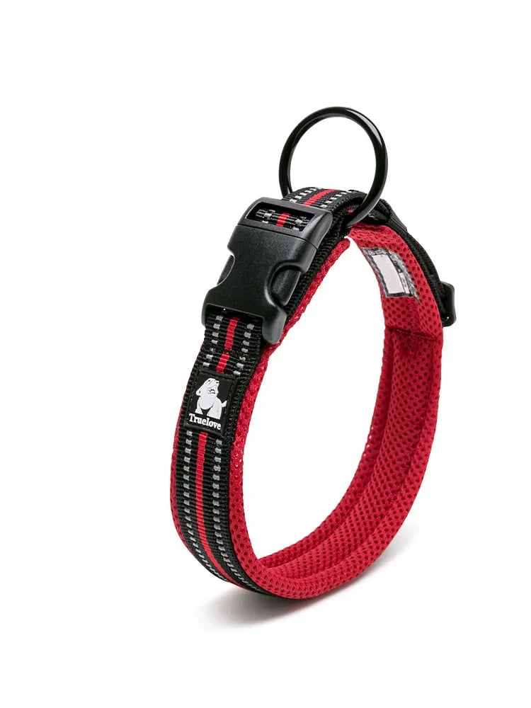 TRUELOVECN Truelove Nylon Dog Collar Padded Reflective Quick Release