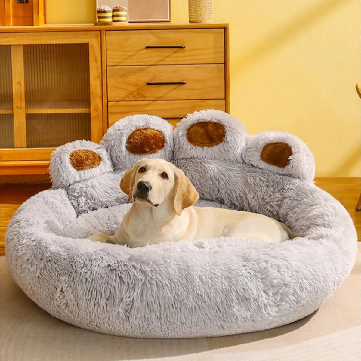 BeiYu Pet Fluffy Dog Bed Winter Warm Soft Kennel Mat