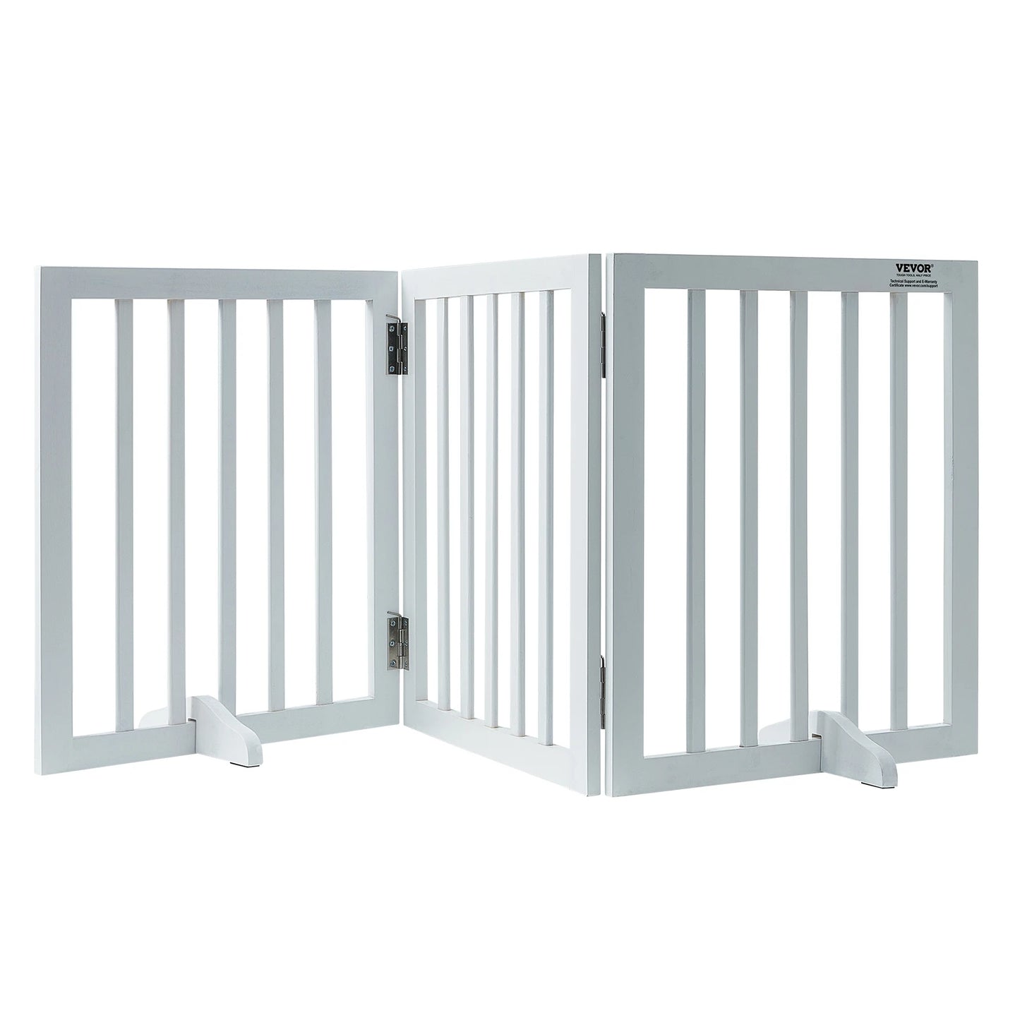 SucceBuy Free Standing Dog Gate Three Panels Foldable Pet Barrier