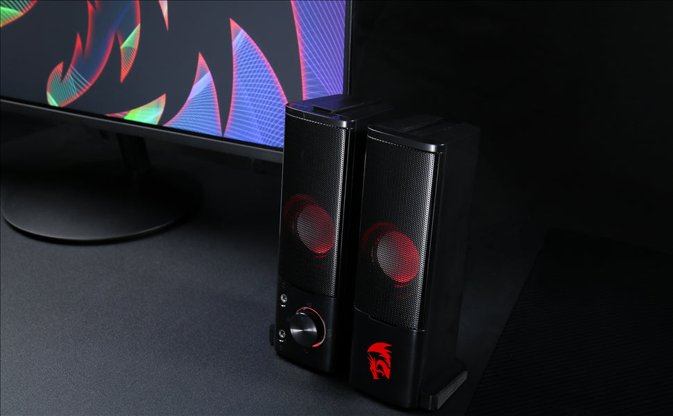 Redragon GS550 2.0 Channel PC Gaming Speakers Sound Bar