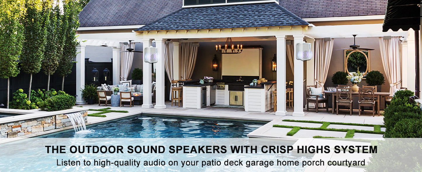 Herdio Outdoor Passive Speakers Three Way Waterproof Wall Mount