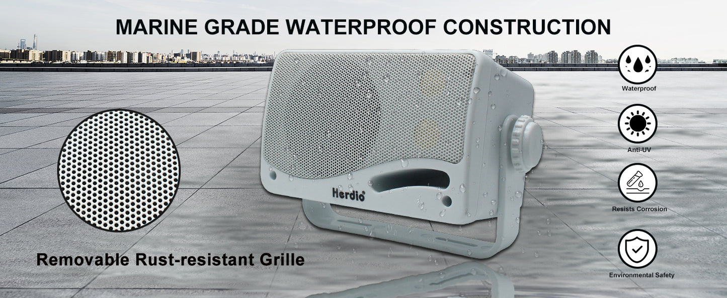 Herdio Outdoor Passive Speakers Three Way Waterproof Wall Mount