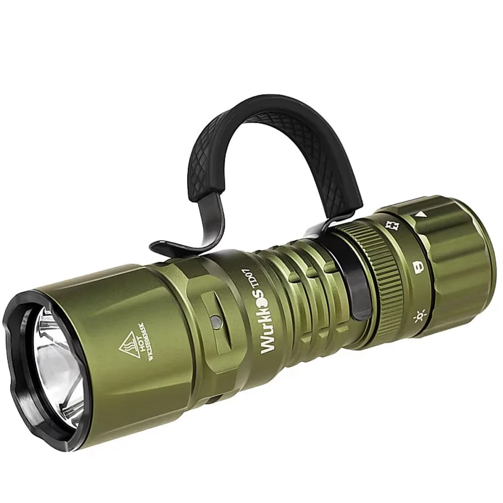 Wurkkos TD07 1300LM Tactical Flashlight Long Throw IP68