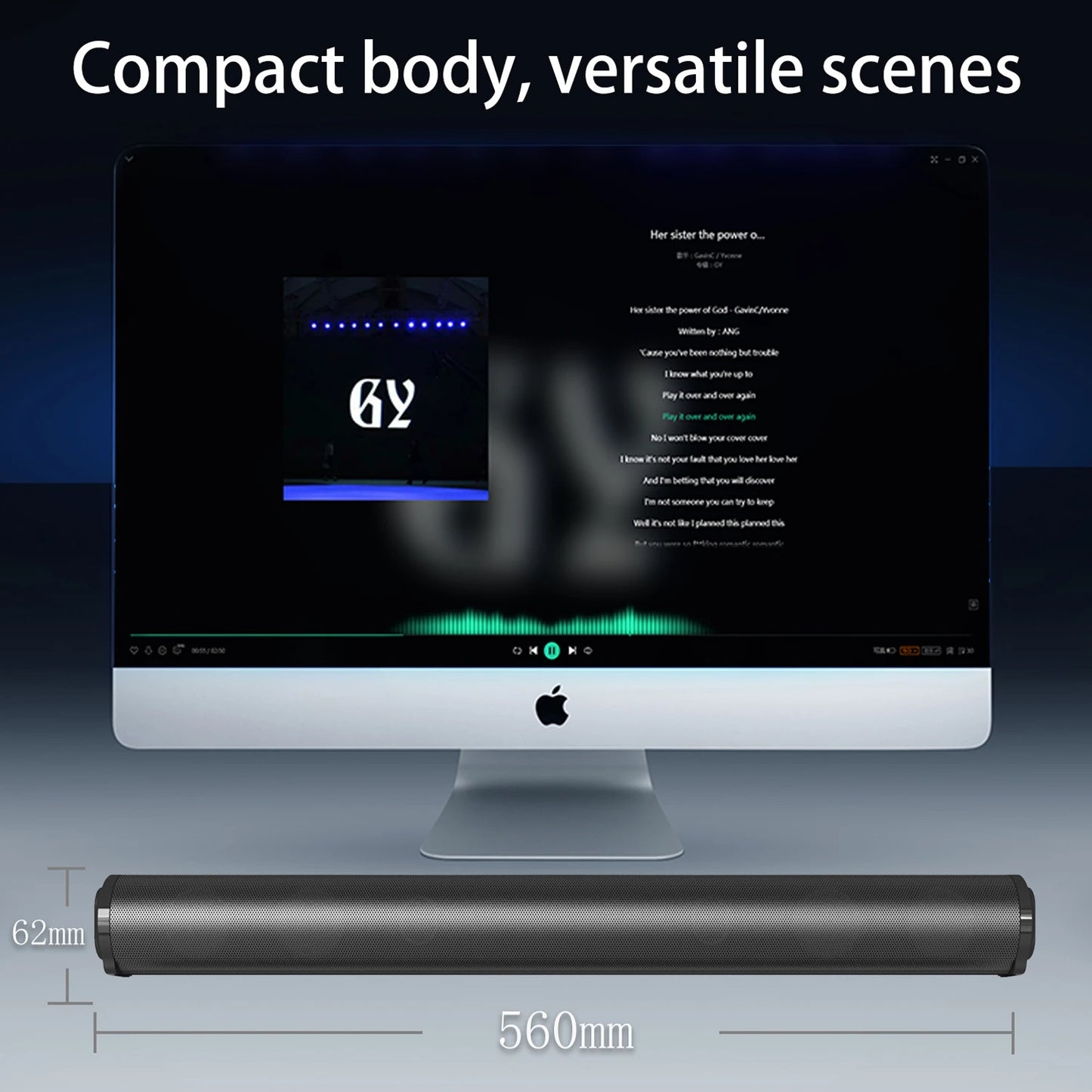 Sombar Wireless Bluetooth Soundbar Computer Home Theater Speaker