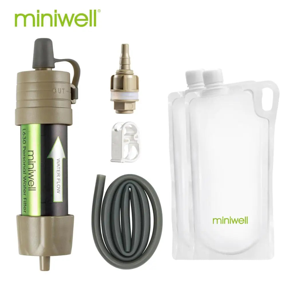 Miniwell L630 Personal Camping Water Filter Straw for Survival