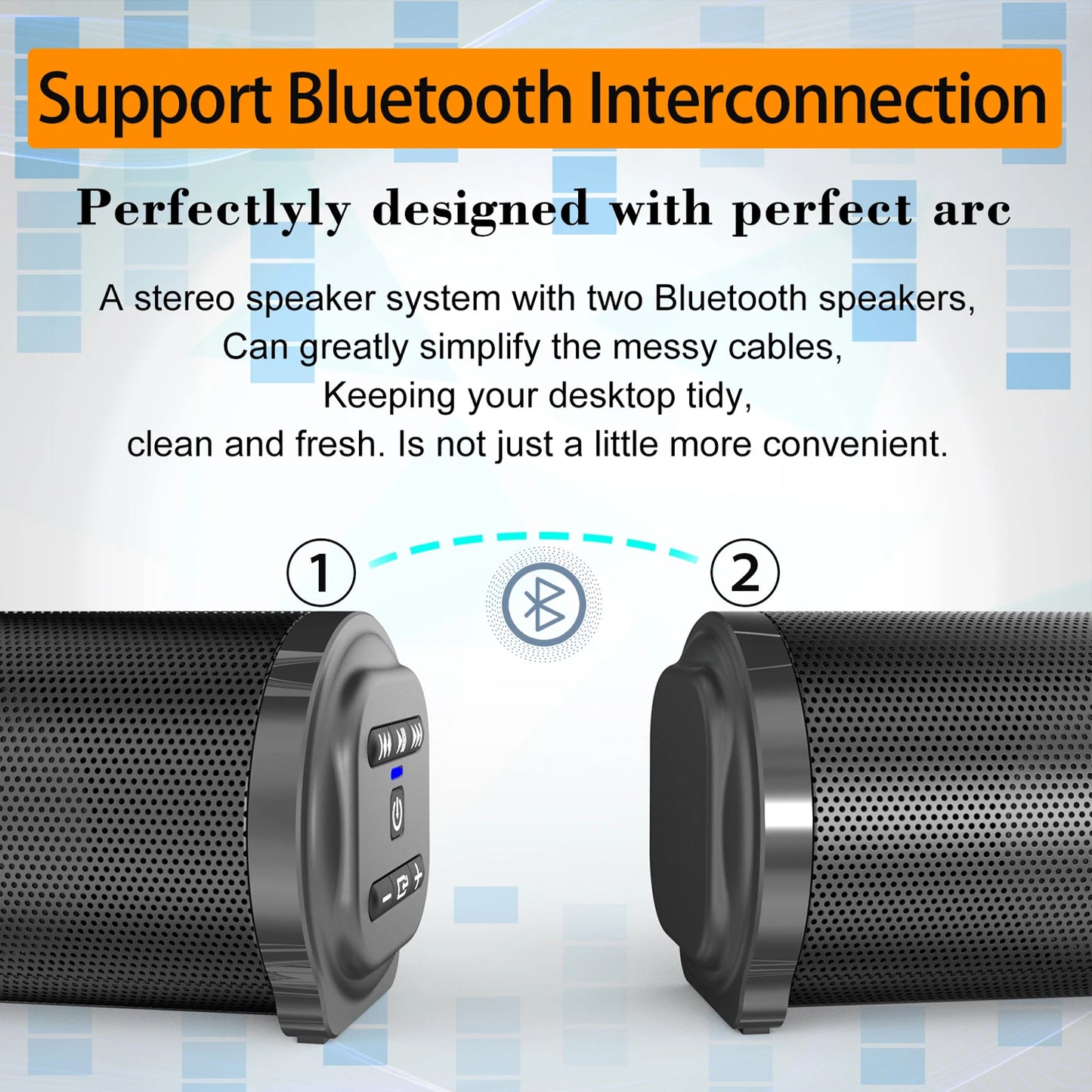 Sombar Wireless Bluetooth Soundbar Computer Home Theater Speaker