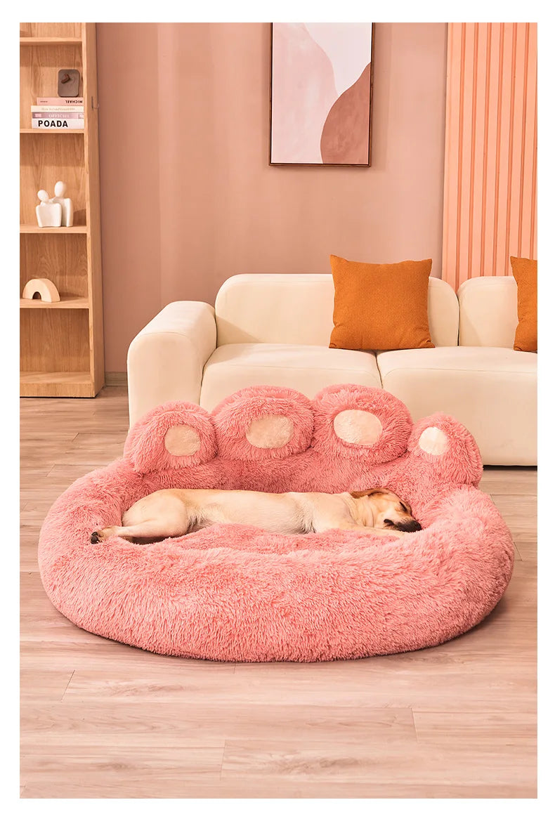 BeiYu Pet Fluffy Dog Bed Winter Warm Soft Kennel Mat