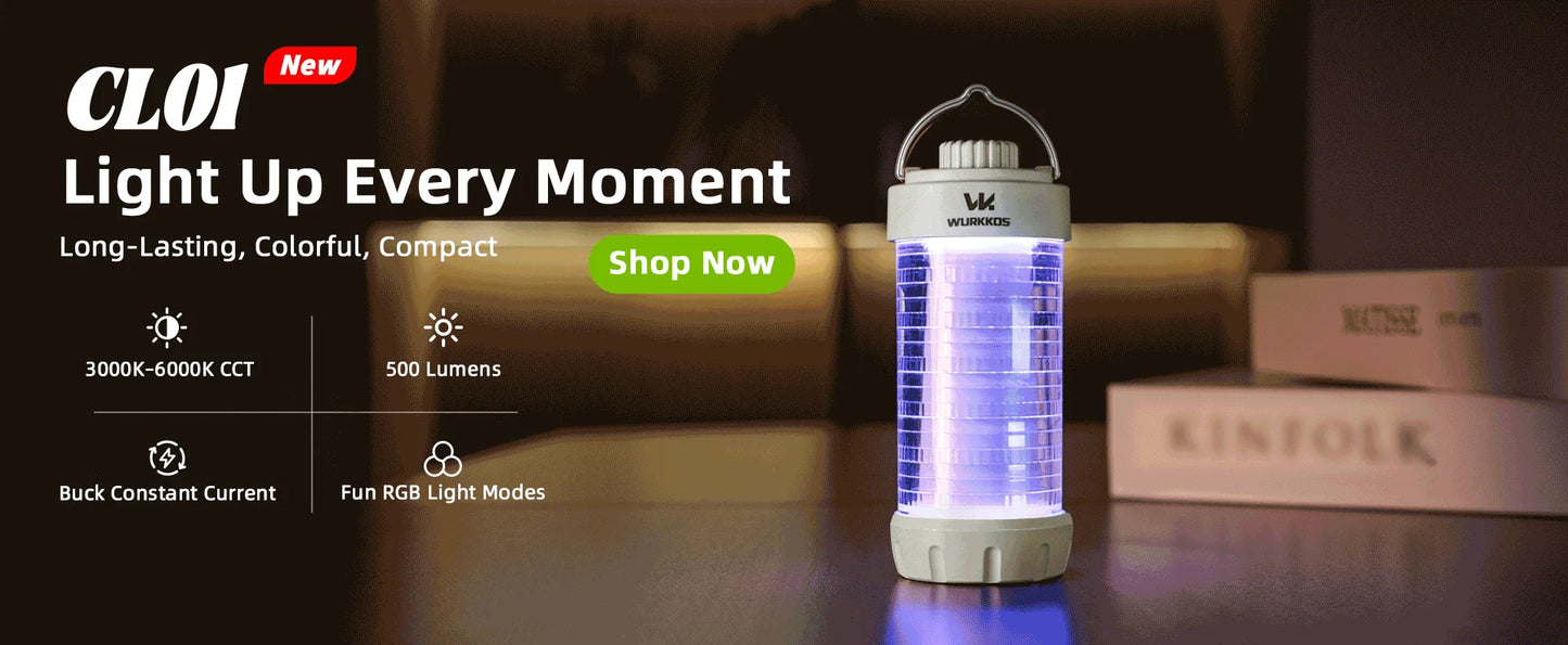 Wurkkos CL01 Camping Lantern 550lm Rechargeable LED Lantern Power Bank
