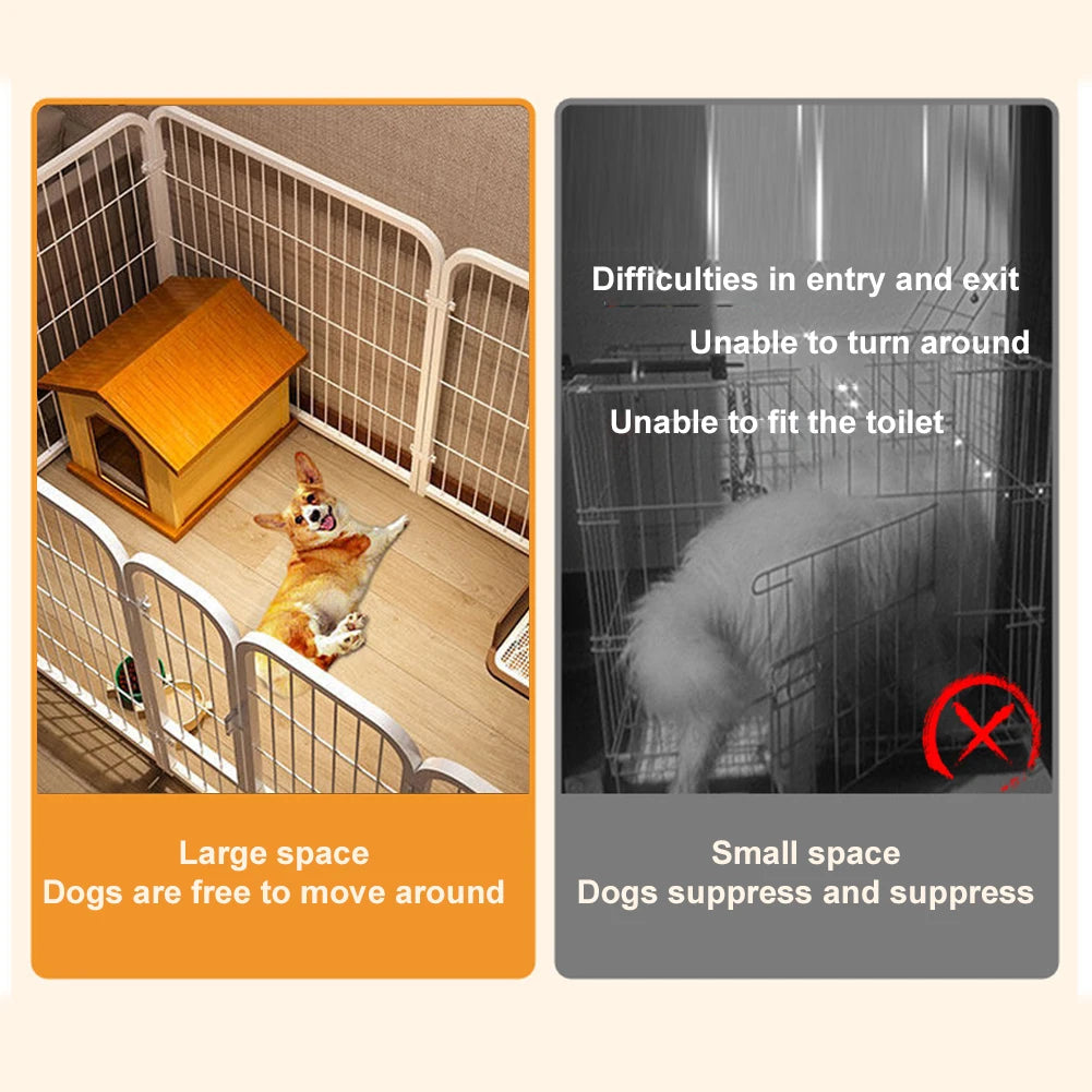 APWIKOGER Heavy Duty Pet Playpen 6 Panel Portable Dog Cat Fence With Door