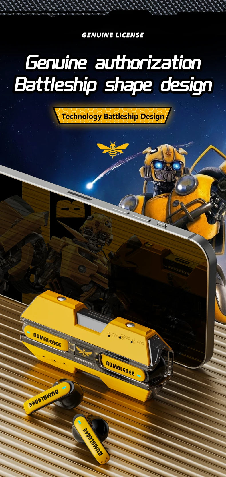 Transformers TF-T01 Gaming Earphones Bluetooth 5.3 Wireless Earbuds