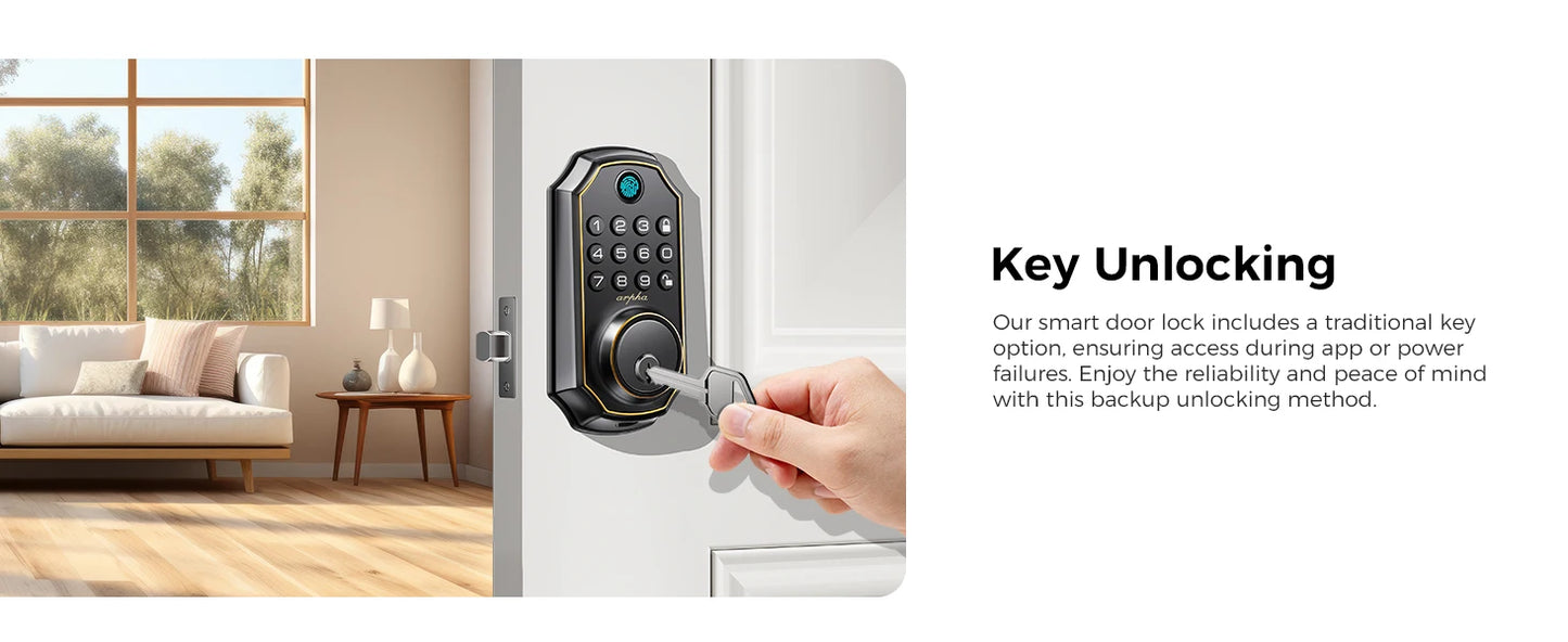 Arpha D280 Keyless Entry Door Lock 5 in 1 Deadbolt