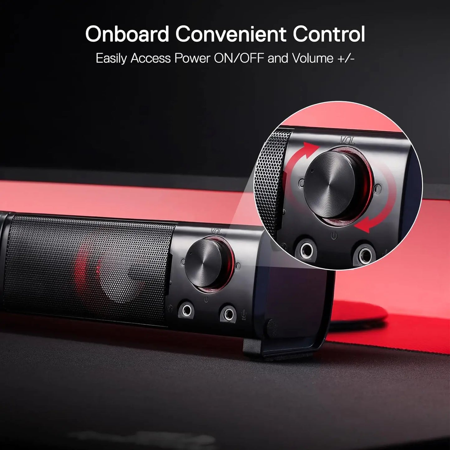 Redragon GS550 2.0 Channel PC Gaming Speakers Sound Bar