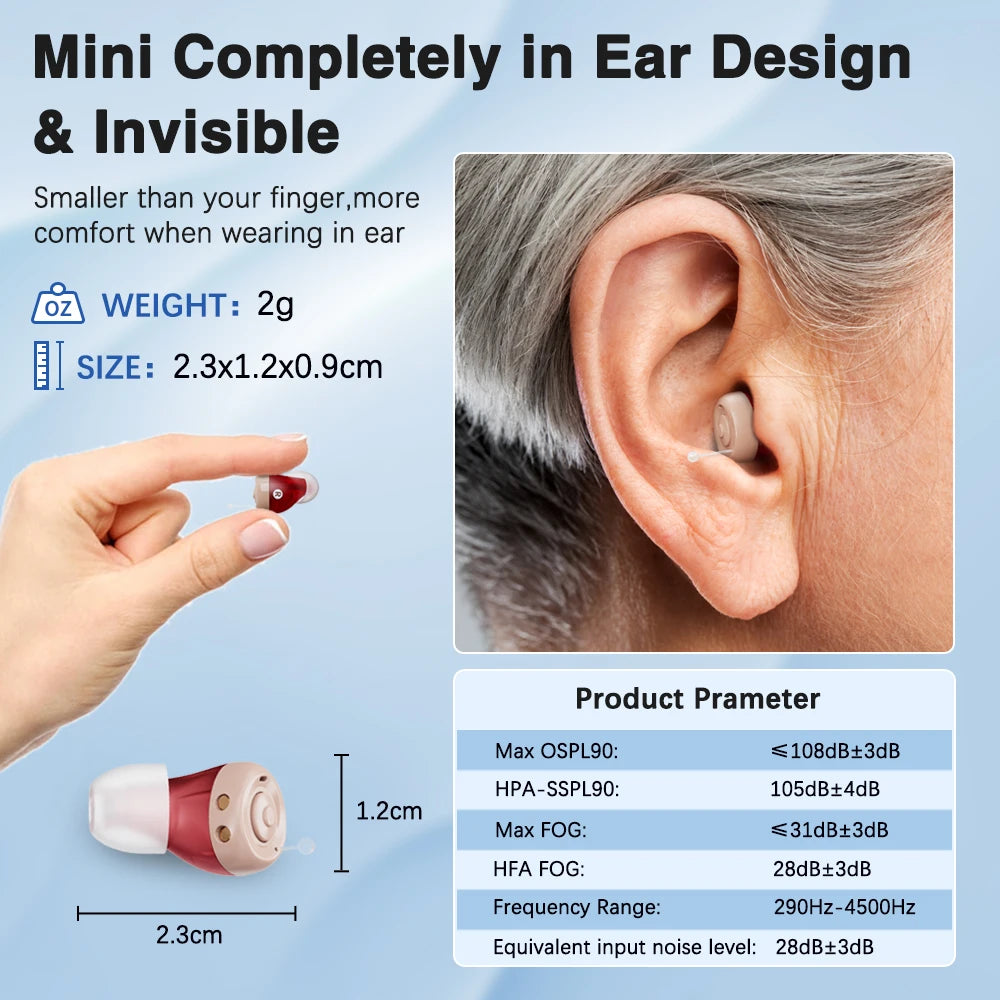 Hign-concerned JINGHAO Rechargeable In Ear Hearing Aids With Enhanced Amplification