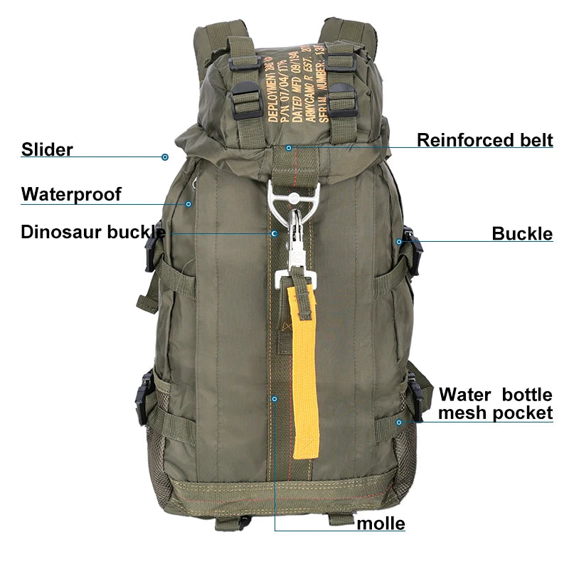 LQARMY Waterproof Hiking Backpack Outdoor Travel Daypack Unisex