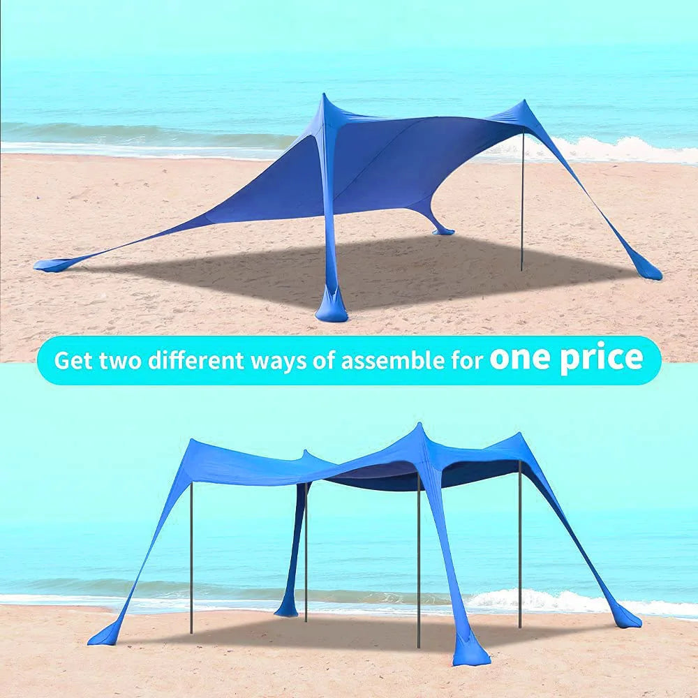 Building Outdoor Canopy Tent Portable Lawn Beach Shelter Sun Protection and Cooling
