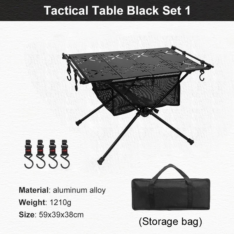 West Tune Folding Aluminum Camping Table With Mesh Storage Bag