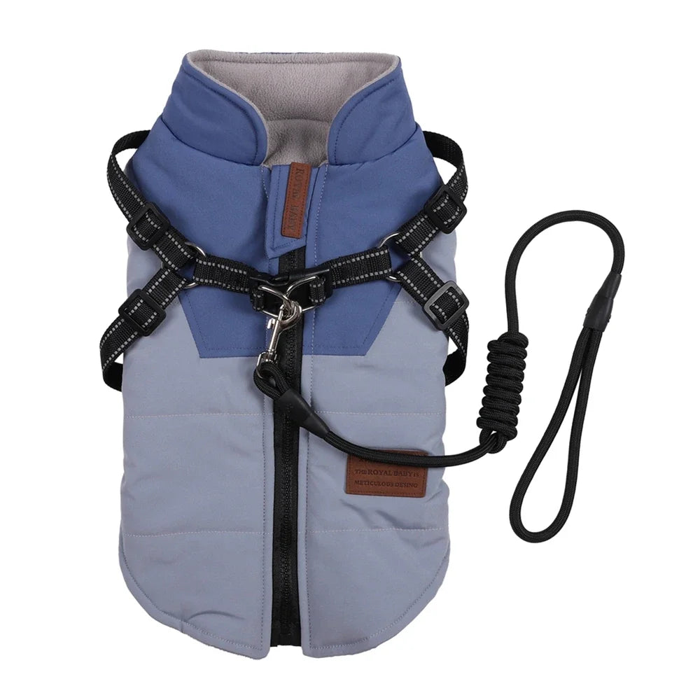 Guangdong Winter Dog Jacket With Harness Waterproof Coat