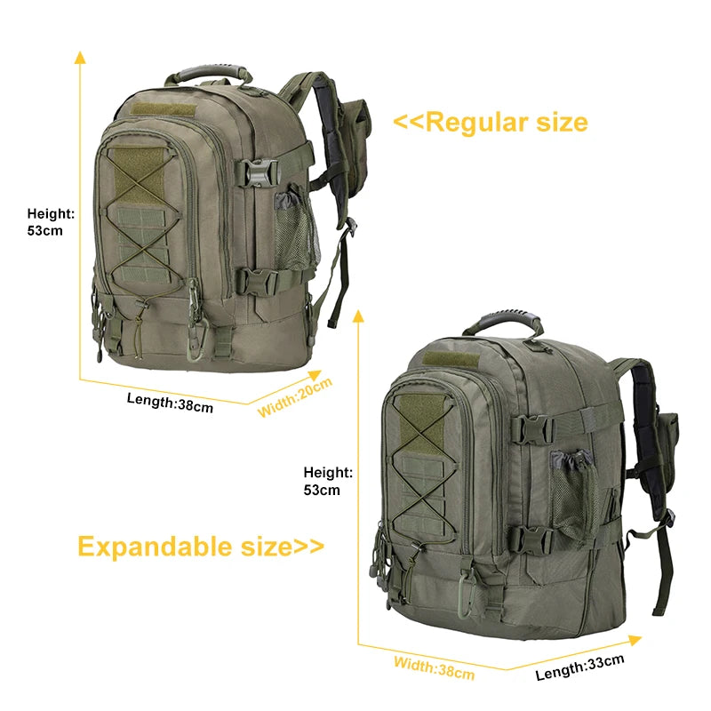 LQARMY Tactical Backpack Molle Rucksack For Hiking Camping