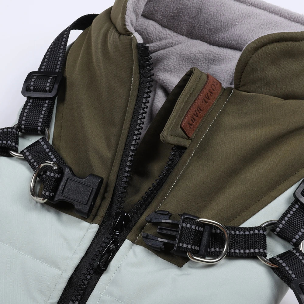 Guangdong Winter Dog Jacket With Harness Waterproof Coat