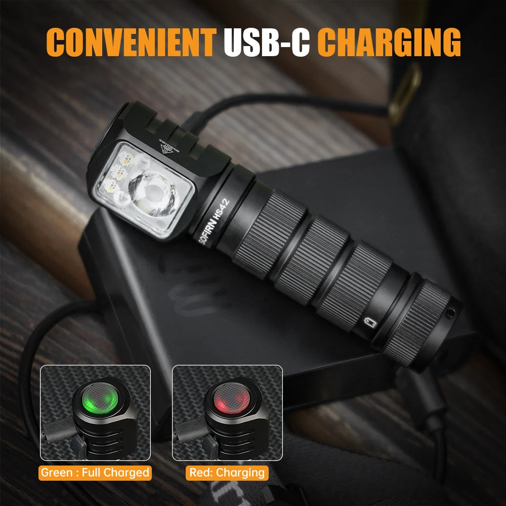 Sofirn HS42 Headlamp 2100lm USB C Rechargeable Flashlight