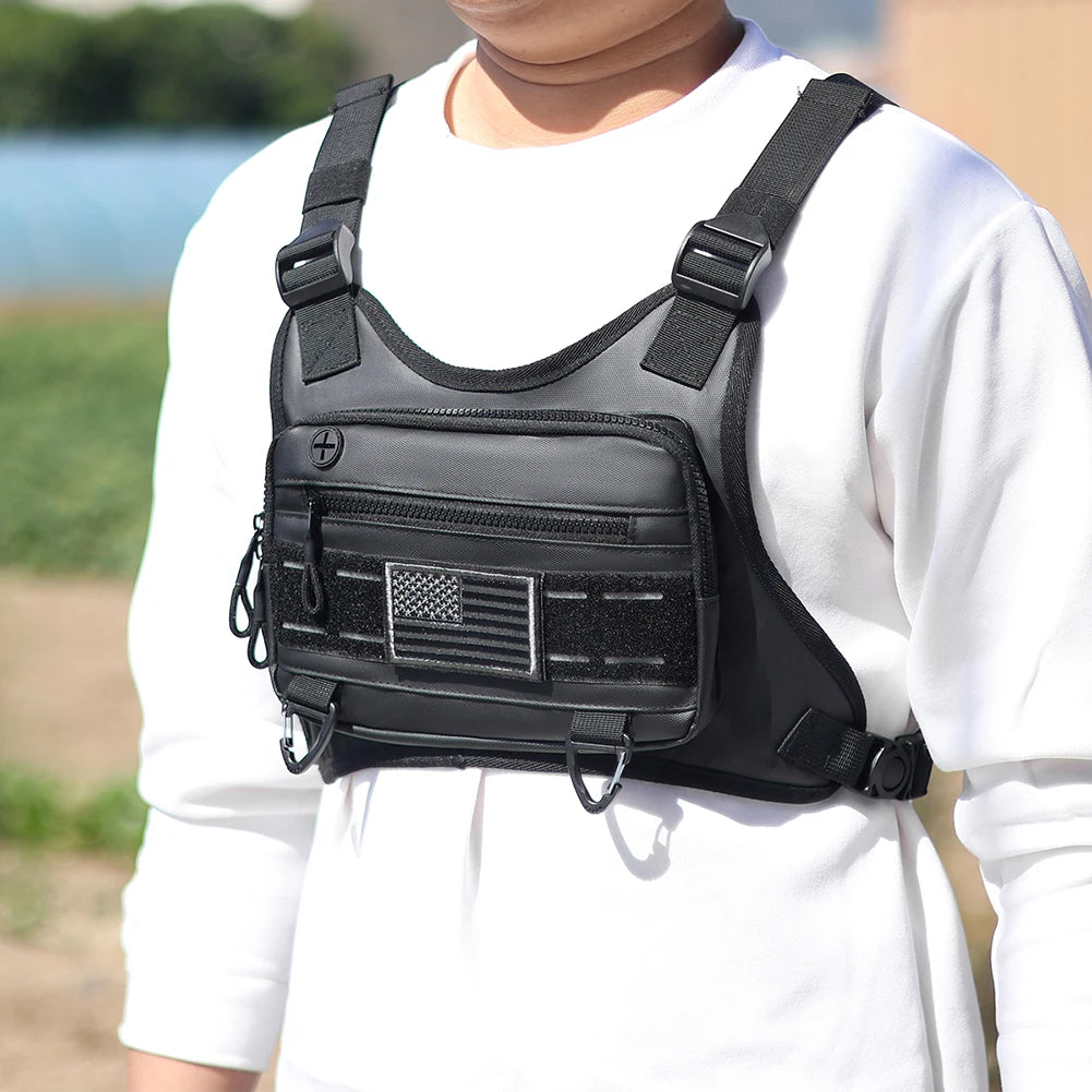 Shunmaii Sports Chest Bag Running Vest With Front Phone Holder