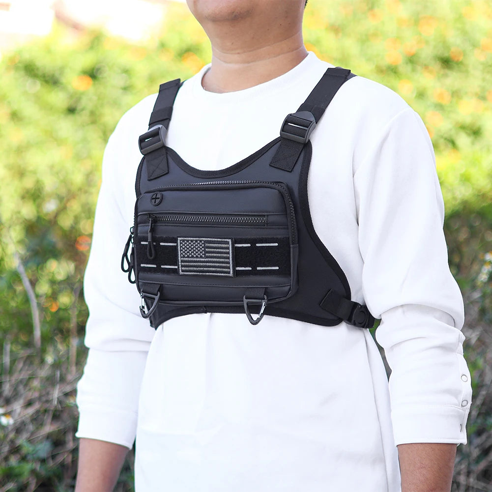 Shunmaii Sports Chest Bag Running Vest With Front Phone Holder