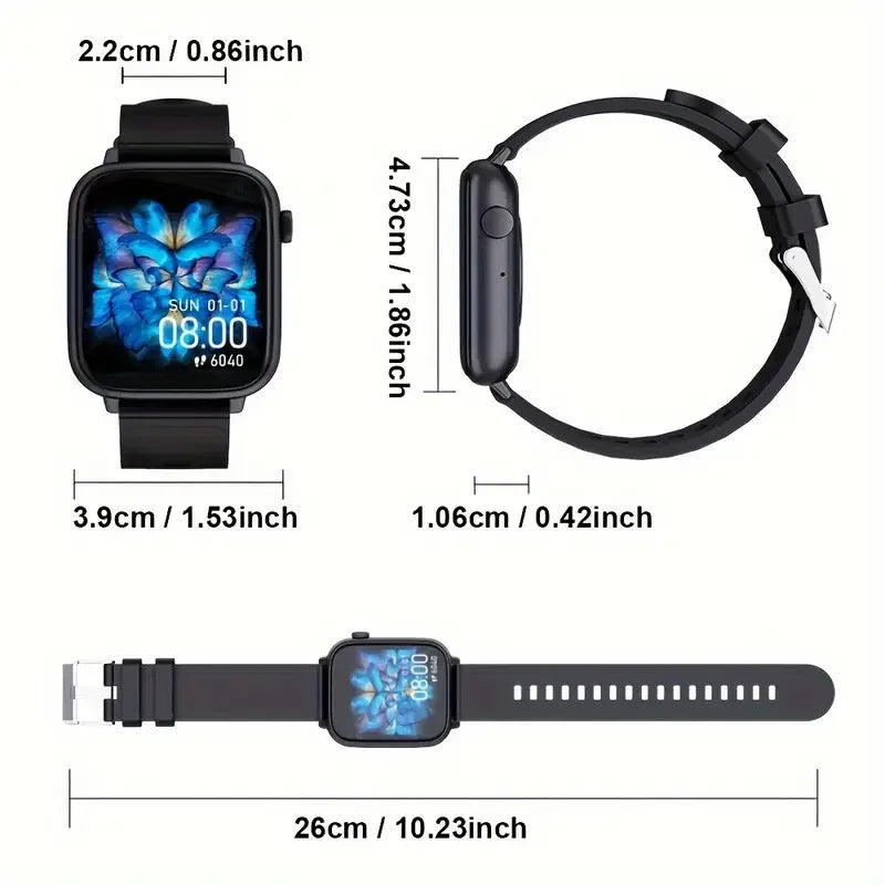 LAXASFIT Waterproof Smartwatch With Bluetooth Call And Voice Assistant