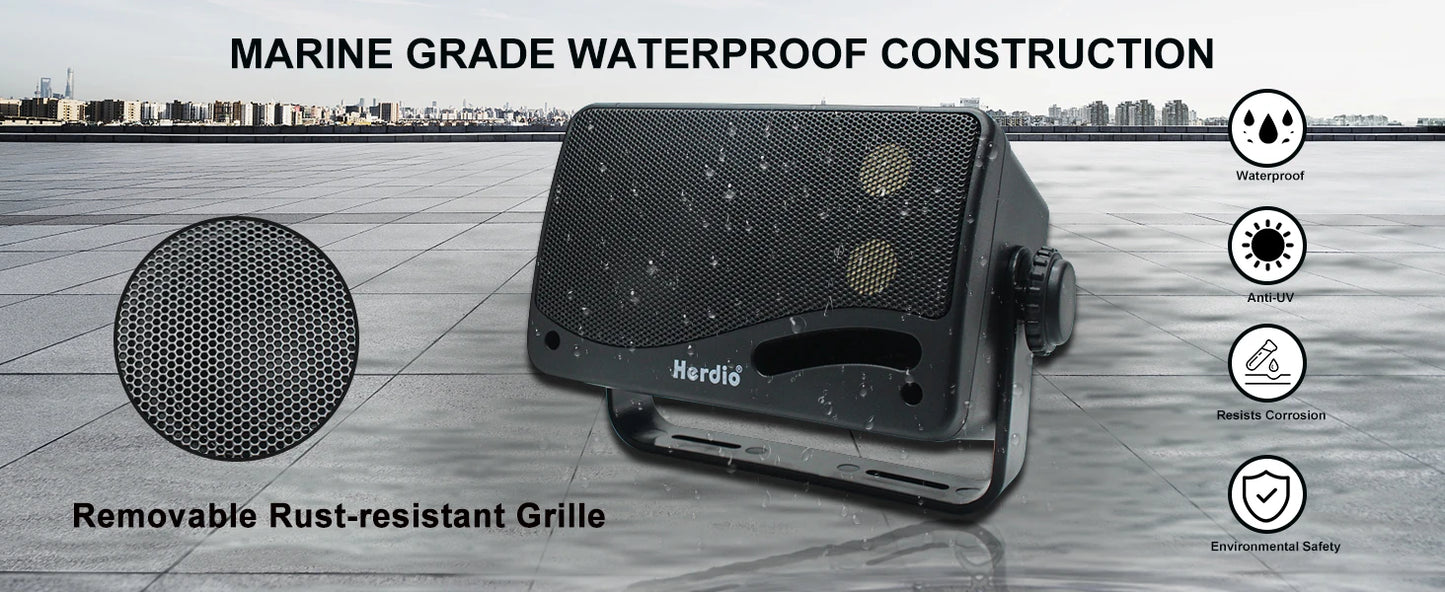 Herdio Outdoor Passive Speakers Three Way Waterproof Wall Mount