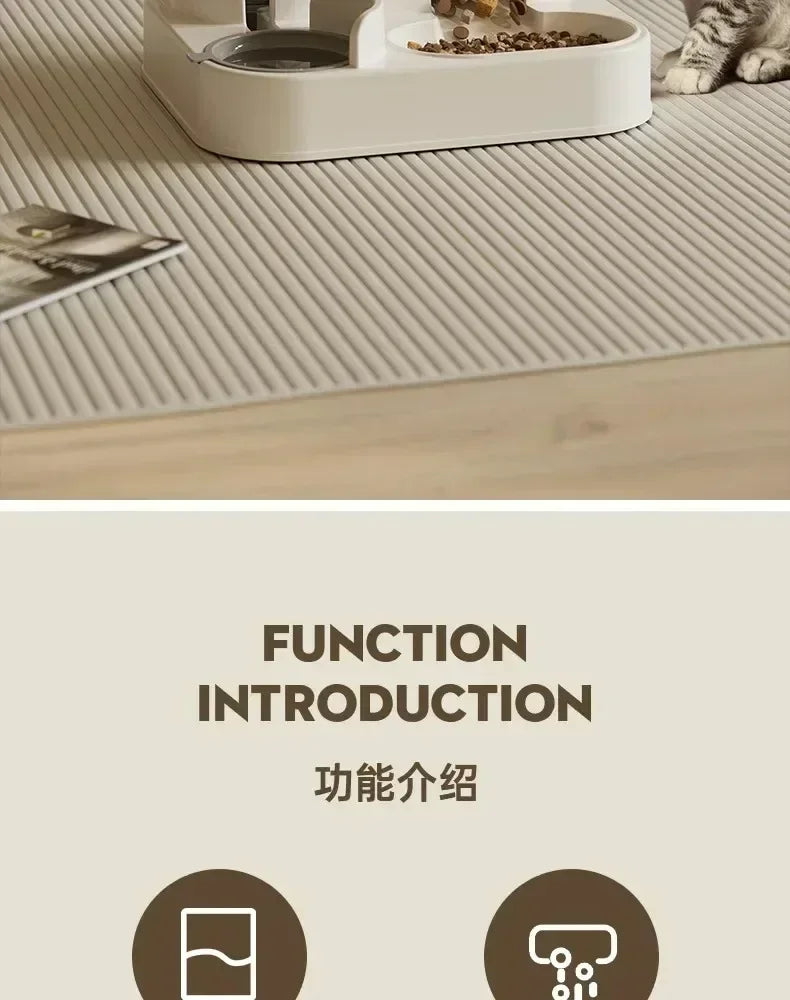 Automatic Pet Feeder And Water Fountain For Dogs And Cats