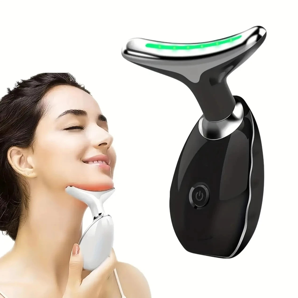 Commodity 7LED Neck and Face Vibrating Massager USB Rechargeable Multifunctional