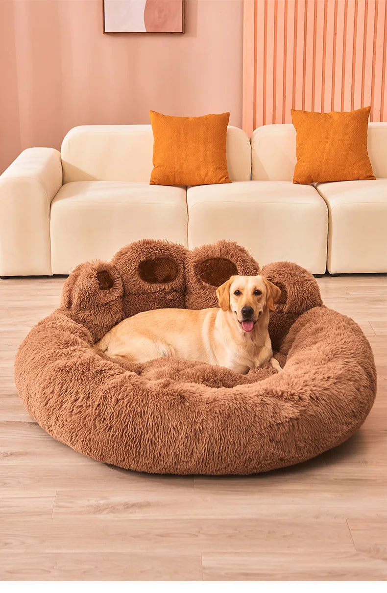 BeiYu Pet Fluffy Dog Bed Winter Warm Soft Kennel Mat