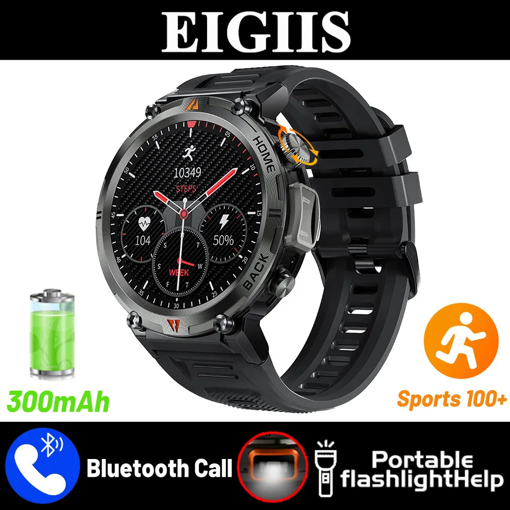 EIGIIS KE3 Smartwatch For Men Health Monitor Heart Rate Bluetooth