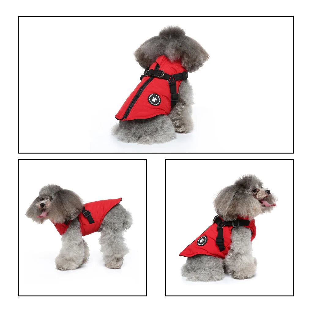 Hign-concerned Winter Warm Dog Harness Jacket