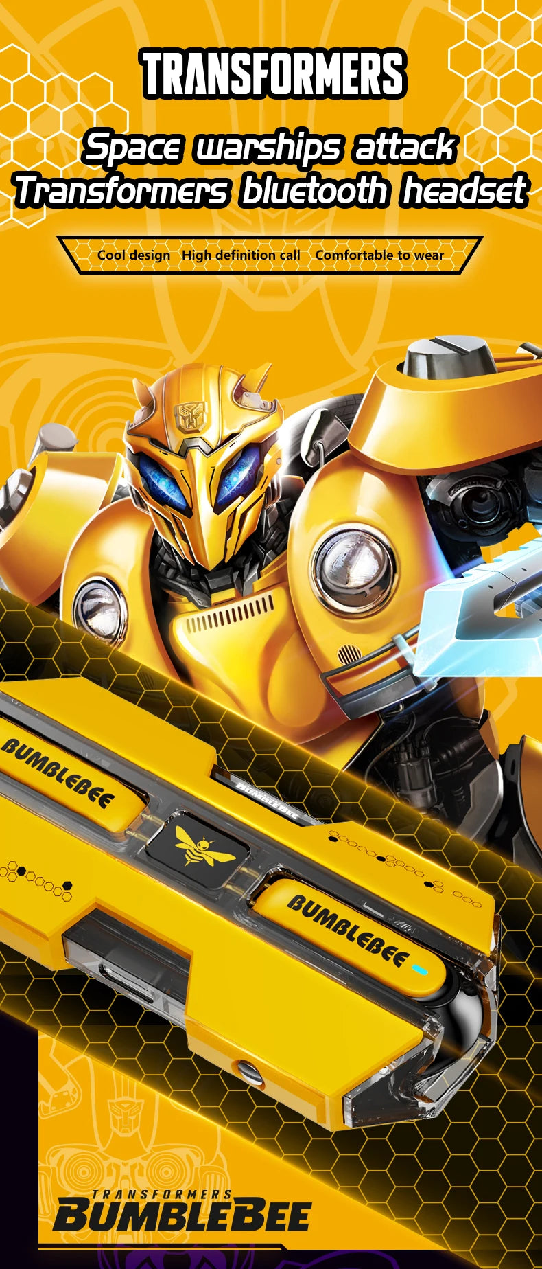 Transformers TF-T01 Gaming Earphones Bluetooth 5.3 Wireless Earbuds