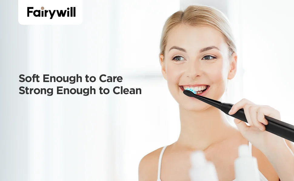 Fairywill FW507 Electric Sonic Toothbrush Waterproof USB Rechargeable