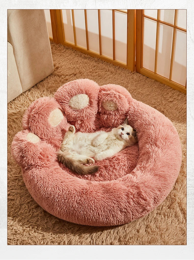 BeiYu Pet Fluffy Dog Bed Winter Warm Soft Kennel Mat
