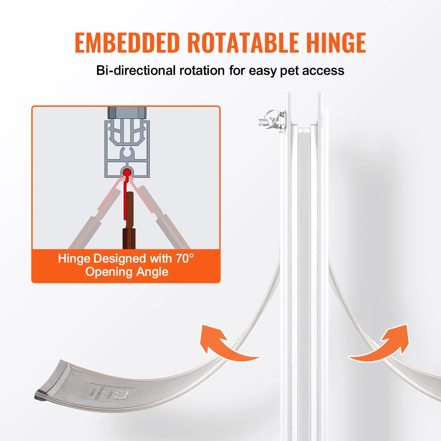 Dog Door Aluminum Frame Locking Flap Weatherproof Pet Door