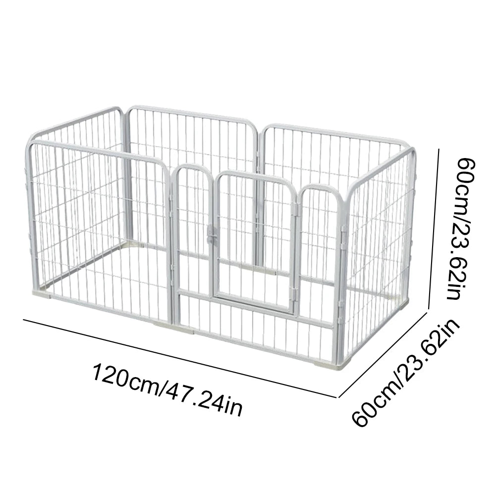 APWIKOGER Heavy Duty Pet Playpen 6 Panel Portable Dog Cat Fence With Door