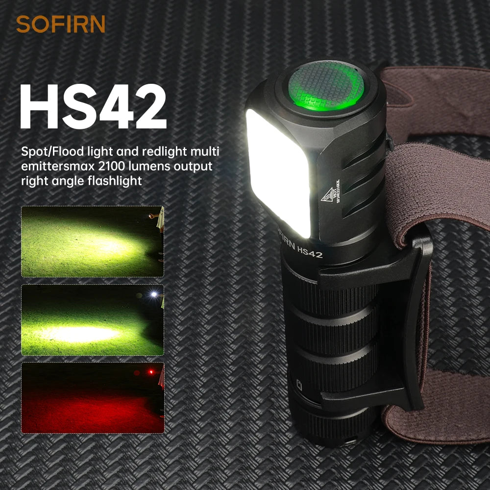 Sofirn HS42 Headlamp 2100lm USB C Rechargeable Flashlight