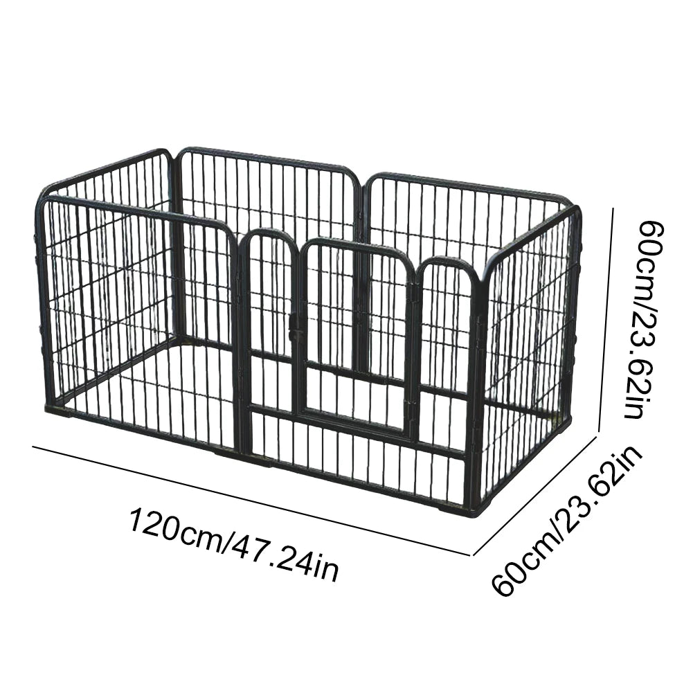APWIKOGER Heavy Duty Pet Playpen 6 Panel Portable Dog Cat Fence With Door