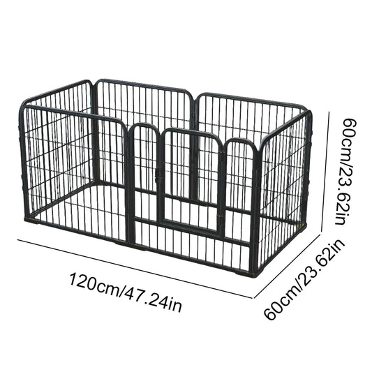 APWIKOGER Heavy Duty Pet Playpen 6 Panel Portable Dog Cat Fence With Door