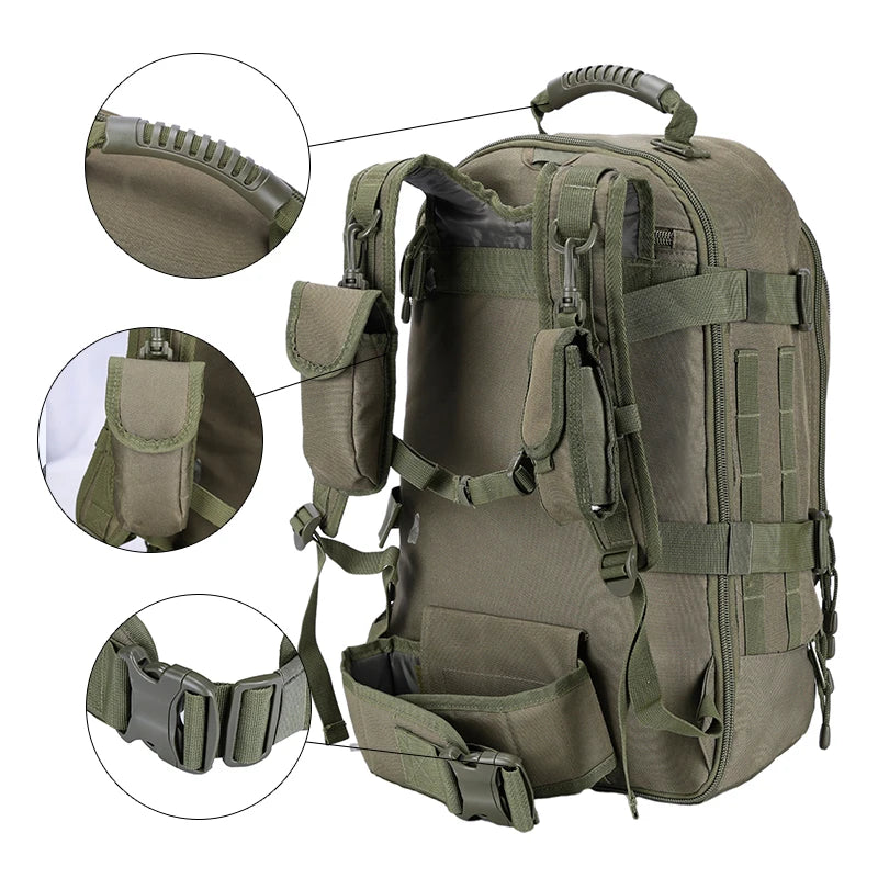 LQARMY Tactical Backpack Molle Rucksack For Hiking Camping