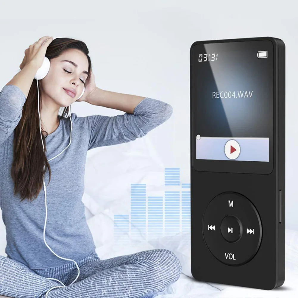 VKTECH MP3 Player With Built In Speaker HiFi Bluetooth 5.4