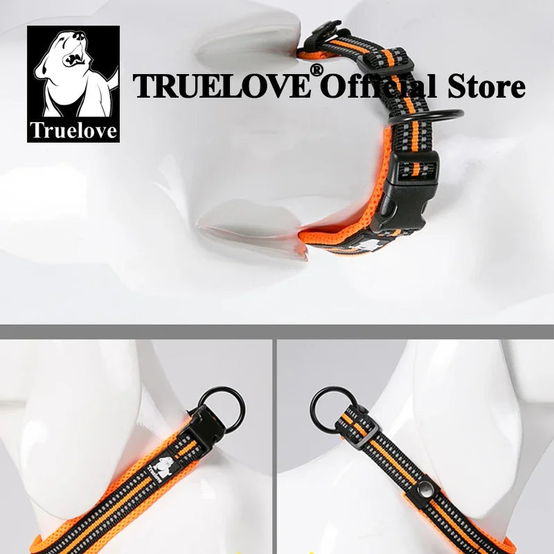 TRUELOVECN Truelove Nylon Dog Collar Padded Reflective Quick Release