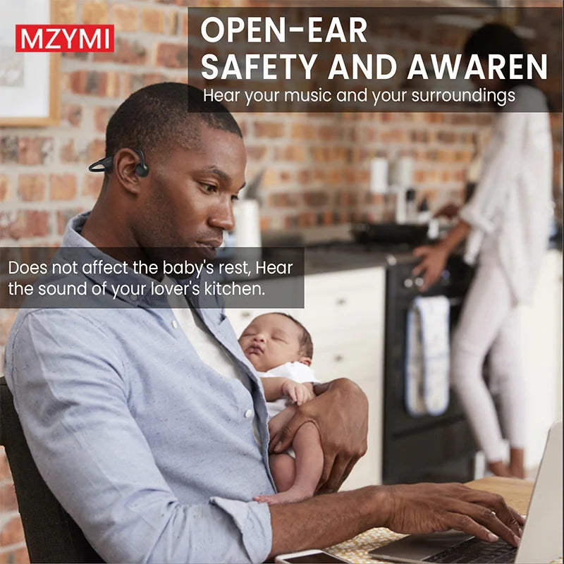 INMAS A18 TWS Earphones Bone Conduction Neckband Waterproof Headset