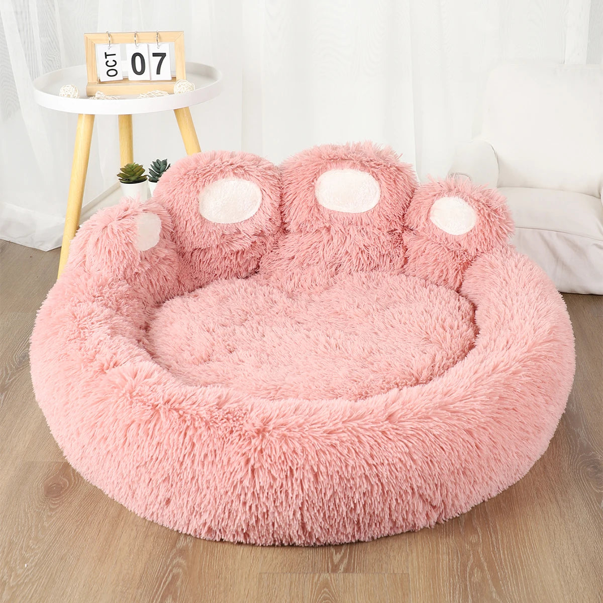BeiYu Pet Fluffy Dog Bed Winter Warm Soft Kennel Mat