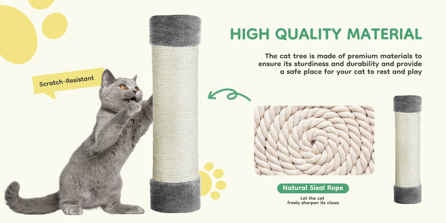 JHK Multi Cat Climbing Cat Tree Tower Sisal Scratching Posts