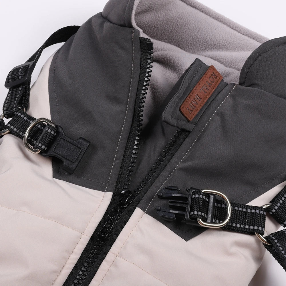 Guangdong Winter Dog Jacket With Harness Waterproof Coat