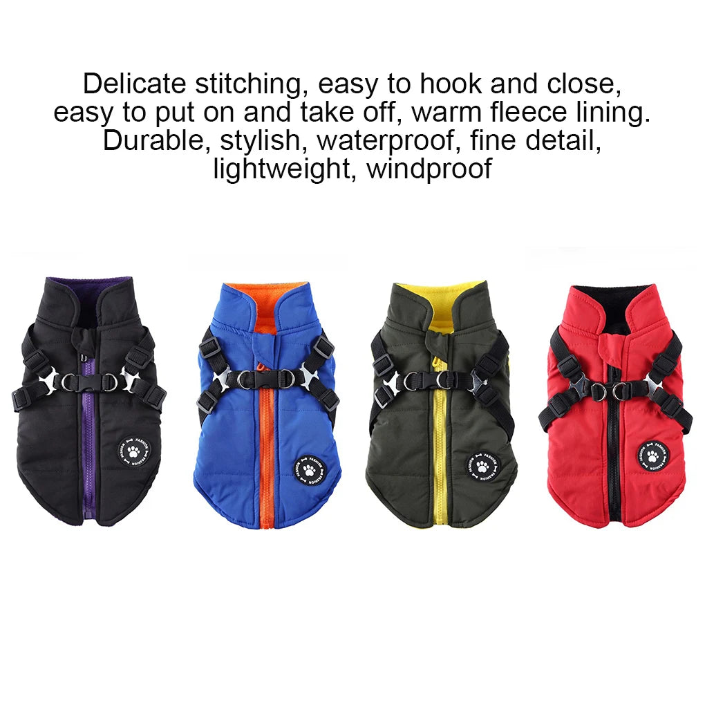Hign-concerned Winter Warm Dog Harness Jacket