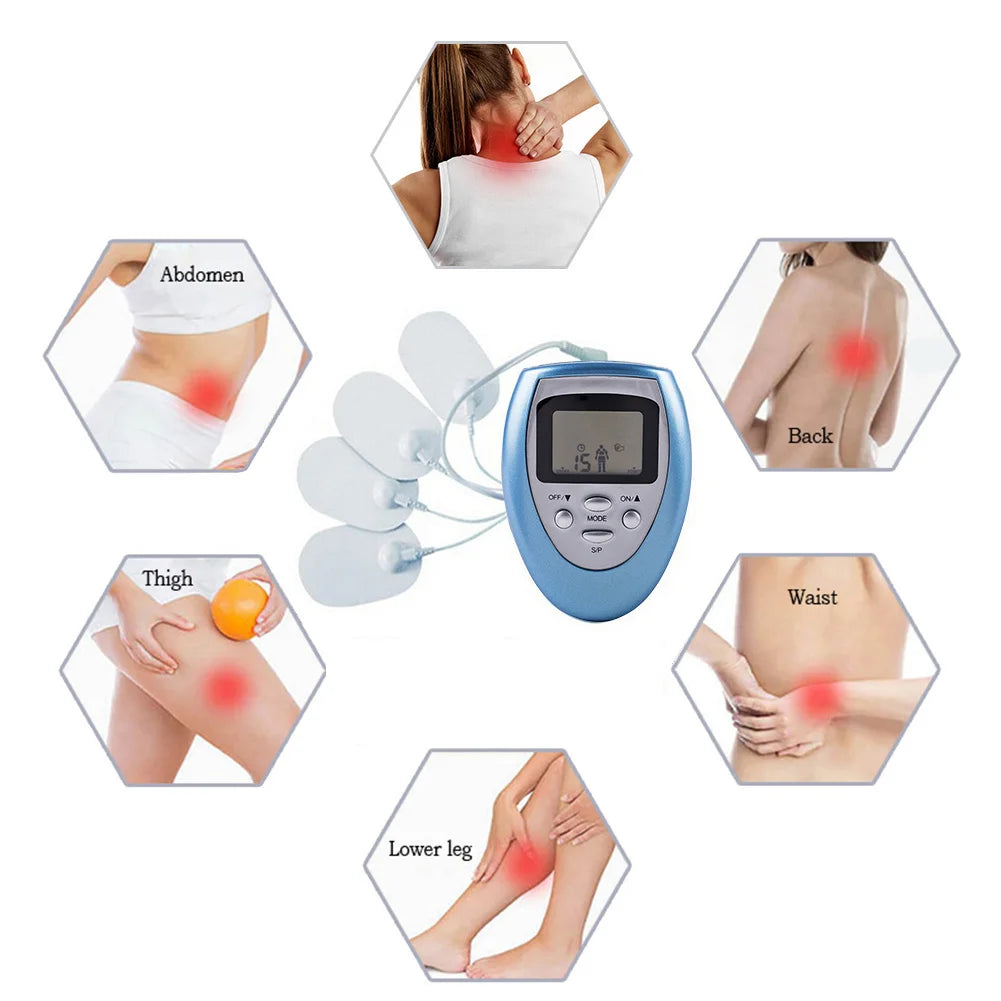 8 Modes Tens Muscle Stimulator Massage Machine For Pain Relief And Physiotherapy With Power Off
